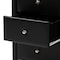 Baxton Studio Tessa Modern Black Faux Leather Upholstered 3-Drawer Nightstand 147-8159 - alternate 8